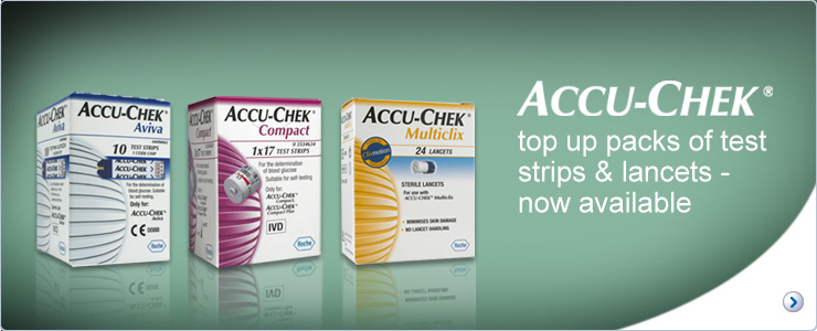 Accu-chek top up packs of test strips and lancets